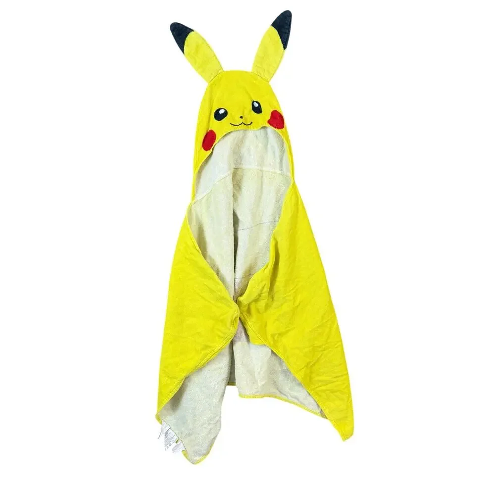 Pokémon Pikachu Hooded Bath Swim Towel Hood Yellow Ears Kids